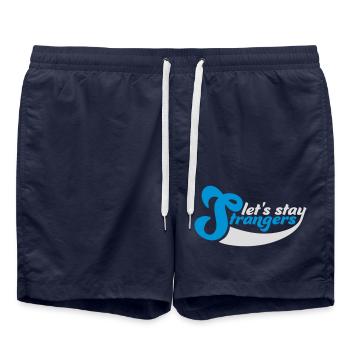 Citation Restons Strangers - Short de bain - bleu marine - Devant - AI Model Male 185 light (185cm)