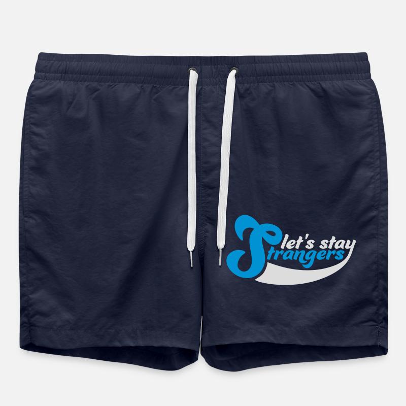 Citation Restons Strangers - Short de bain - bleu marine