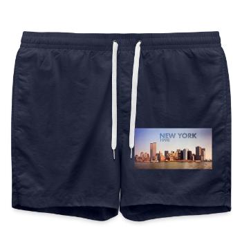 New York 1998 - Short de bain - bleu marine - Devant - AI Model Male 185 light (185cm)