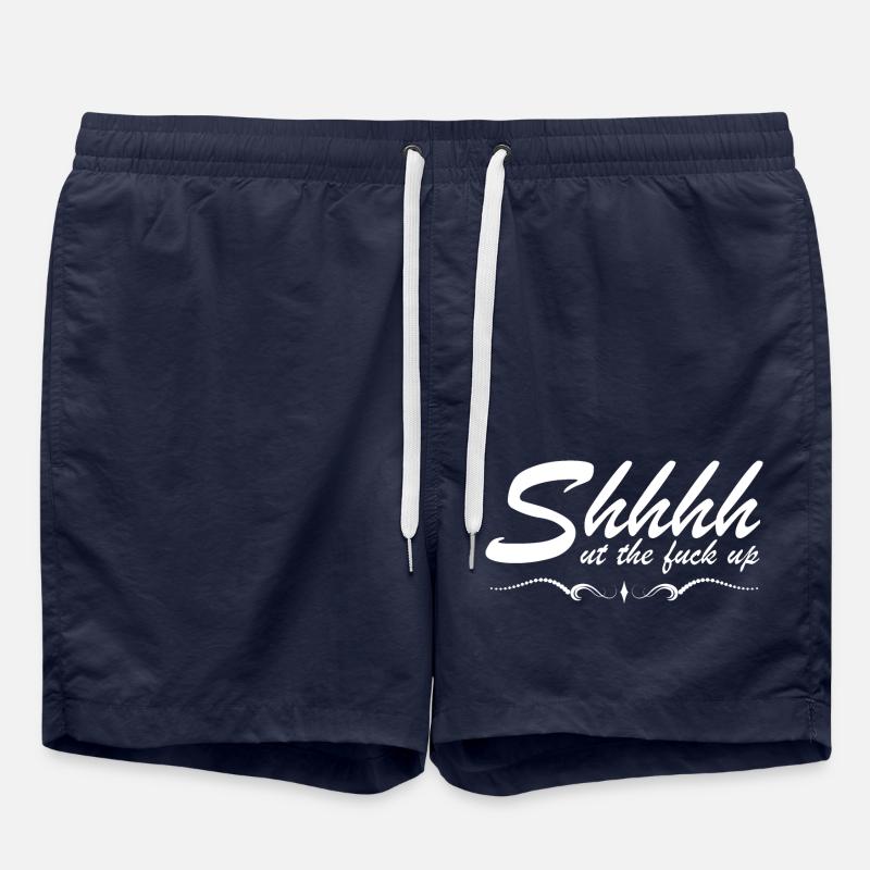 Shhh...ut the f*ck up - Swim Trunks - french navy