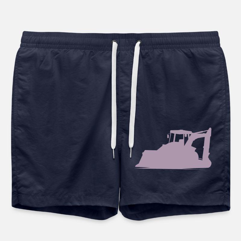 Baggerfahrer und Baugeräteführer Silhouette – - Badeshorts - French Navy
