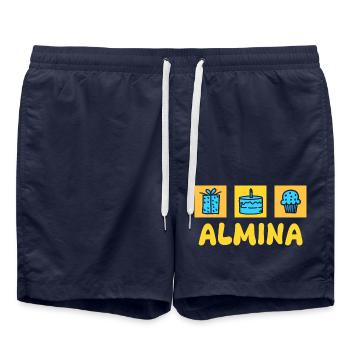 Cadeau pour Almina - Short de bain - bleu marine - Devant - AI Model Male 185 light (185cm)