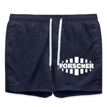 Forscher als Beruf - Badeshorts - French Navy - Vorne - AI Model Male 185 light (185cm)