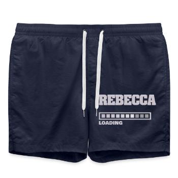 Rebecca as a baby - Swim Trunks - french navy - Front - AI Model Male 185 light (185cm)