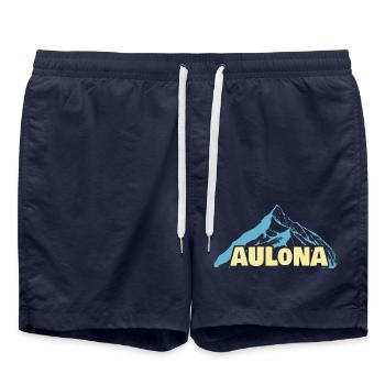 Nom de femme Aulona - Short de bain - bleu marine - Devant - AI Model Male 185 light (185cm)