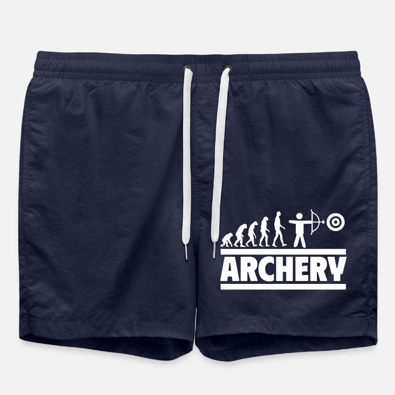 Bogenschießen-Evolution: Vom Mensch zum Bogenschüt - Badeshorts - French Navy