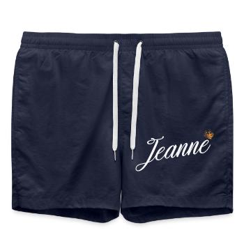 Jeanne Custom Name for Women Kids Toddlers - - Swim Trunks - french navy - Front - AI Model Male 185 light (185cm)