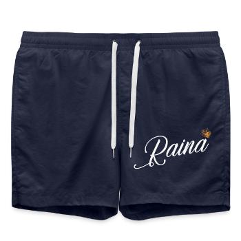 Raina Custom Name for Women Kids Toddlers - Raina - Swim Trunks - french navy - Front - AI Model Male 185 light (185cm)