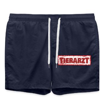 Gift for veterinarian - Swim Trunks - french navy - Front - AI Model Male 185 light (185cm)