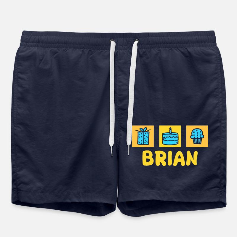 First name Brian - Swim Trunks - french navy