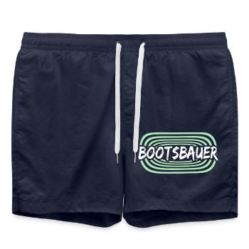 Arbeit Bootsbauer - Badeshorts - French Navy - Vorne - AI Model Male 185 light (185cm)