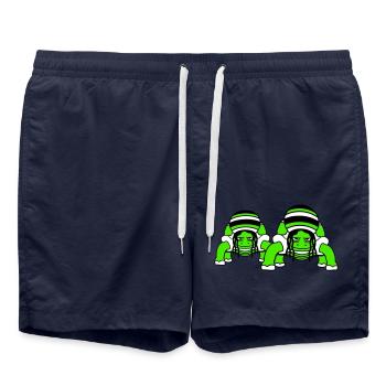 2 Turtles Reggae Music Rasta Team Jamaica Fun - Short de bain - bleu marine - Devant - AI Model Male 185 light (185cm)