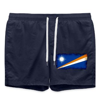 Marshall Islands - Swim Trunks - french navy - Front - AI Model Male 185 light (185cm)