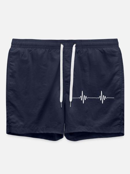 ECG Chart Beat - Swim Trunks - french navy