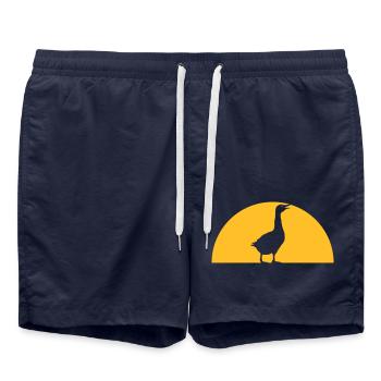 Sonne Gans Design - Badeshorts - French Navy - Vorne - AI Model Male 185 light (185cm)