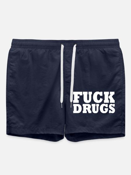 Fuck Drugs - Swim Trunks - french navy