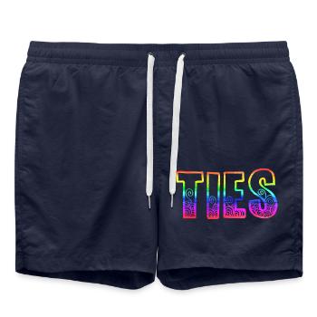 cravates rs arc-en-ciel - Short de bain - bleu marine - Devant - AI Model Male 185 light (185cm)