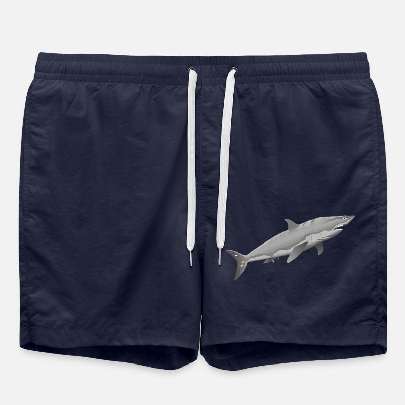 great white shark great white shark - Swim Trunks - french navy
