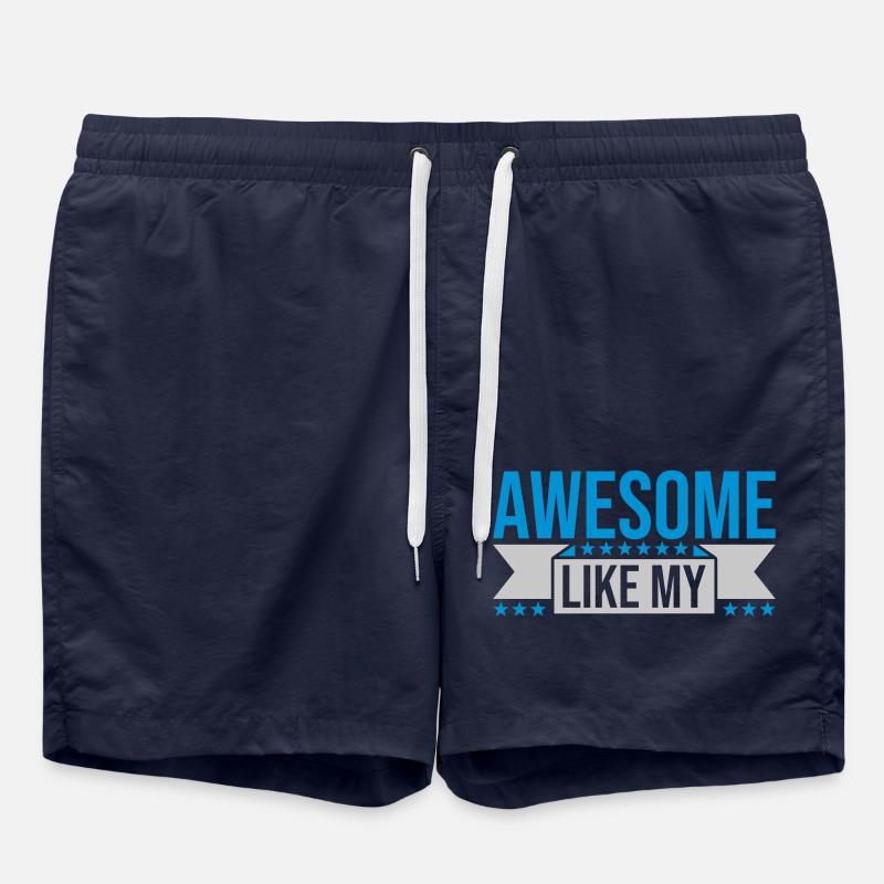 Text einfügen Awesome Like - Badeshorts - French Navy