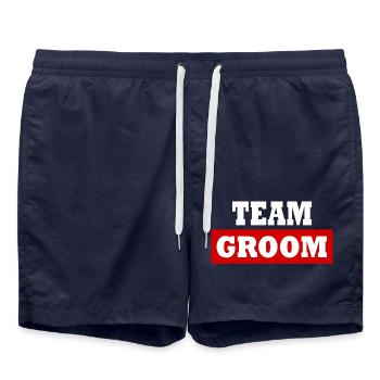 Team groom - Short de bain - bleu marine - Devant - AI Model Male 185 light (185cm)