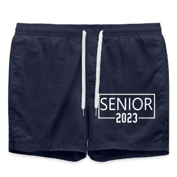 Senior 2023 - Graduated Students Graduation Party - Swim Trunks - french navy - Front - AI Model Male 185 light (185cm)