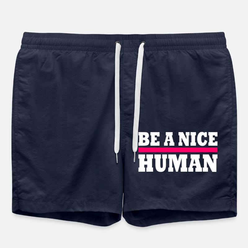 Be a nice human - Swim Trunks - french navy