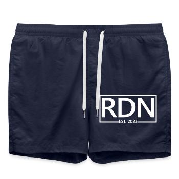RDN Est. 2023 Diététiste Nutritionniste - Short de bain - bleu marine - Devant - AI Model Male 185 light (185cm)