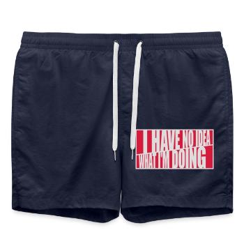 I Have No Idea - Badeshorts - French Navy - Vorne - AI Model Male 185 light (185cm)