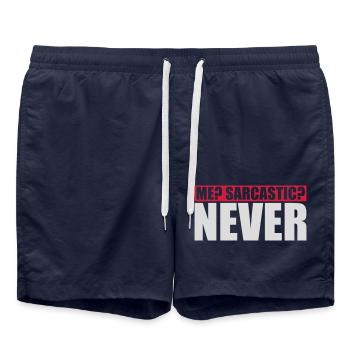 me sarcastic never quote - Swim Trunks - french navy - Front - AI Model Male 185 light (185cm)