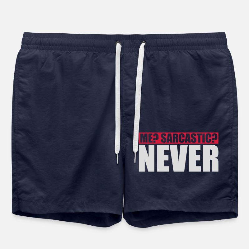 me sarcastic never quote - Swim Trunks - french navy