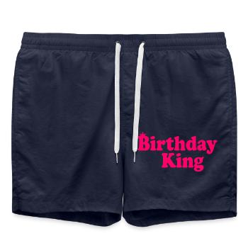 Birthday king - Short de bain - bleu marine - Devant - AI Model Male 185 light (185cm)