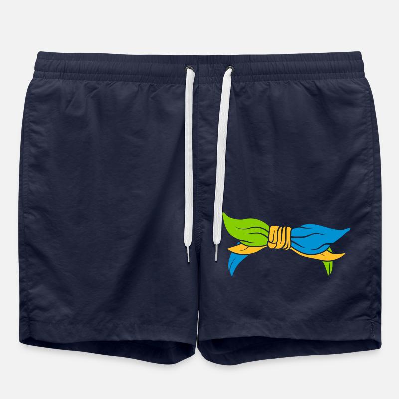 Bunte weibliche Kopfbedeckung Kopftuch - Badeshorts - French Navy