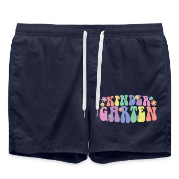 Süßer Kindergarten Cool Pre-K Lehrer & Schüler Geschenk - Badeshorts - French Navy - Vorne - AI Model Male 185 light (185cm)