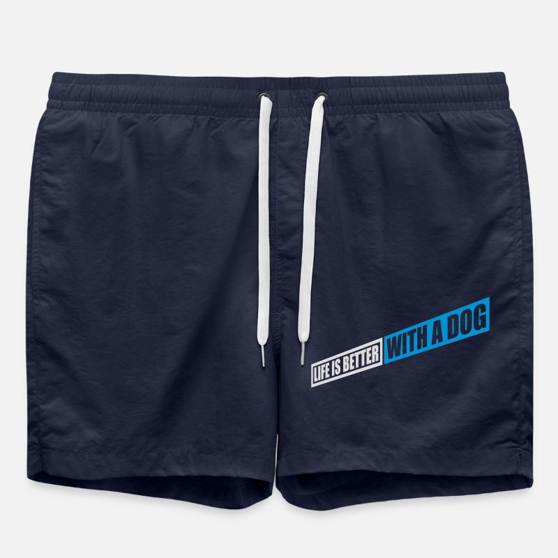 better with a dog - Swim Trunks - french navy