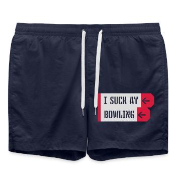 Je suis nul au bowling - Short de bain - bleu marine - Devant - AI Model Male 185 light (185cm)