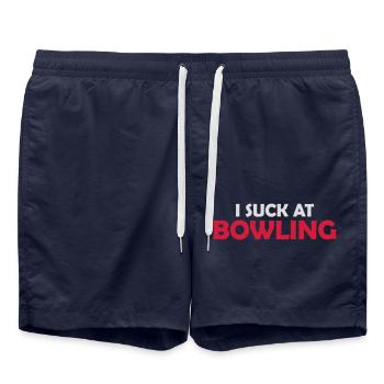 I suck at bowling - Swim Trunks - french navy - Front - AI Model Male 185 light (185cm)
