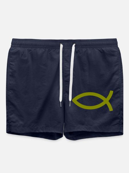 Jesus fish Ichthys fish fish - Swim Trunks - french navy