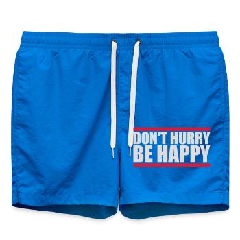 Don't hurry be happy - Swim Trunks - cobalt blue - Front