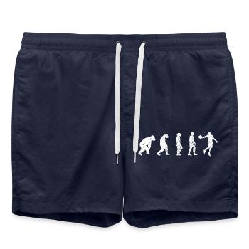 Basketball Verein Basketballliebhaber Basketballer - Badeshorts - French Navy - Vorne - AI Model Male 185 light (185cm)