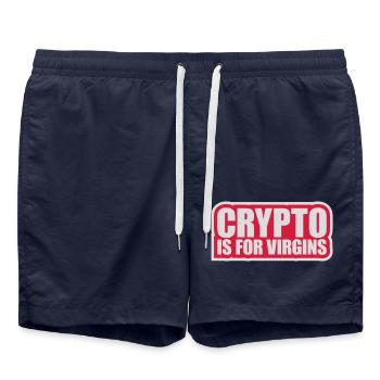 Crypto est pour les vierges - Short de bain - bleu marine - Devant - AI Model Male 185 light (185cm)