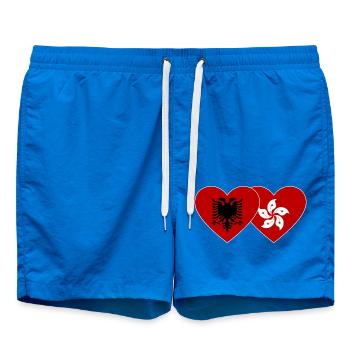 Albanie Hong Kong Flag Heart - Short de bain - cobalt blue - Devant