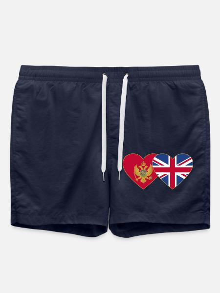 Montenegro England Flag - Swim Trunks - french navy