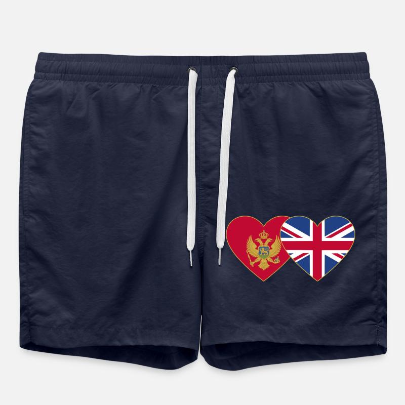 Monténégro Angleterre Drapeau - Short de bain - bleu marine