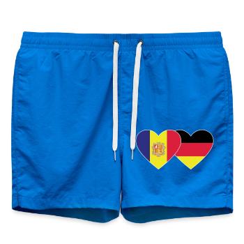 Andorre Allemagne Flag Heart - Short de bain - cobalt blue - Devant