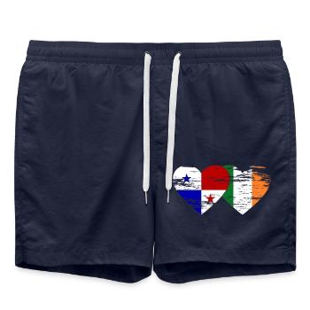 Panama Ireland flag used - Swim Trunks - french navy - Front - AI Model Male 185 light (185cm)