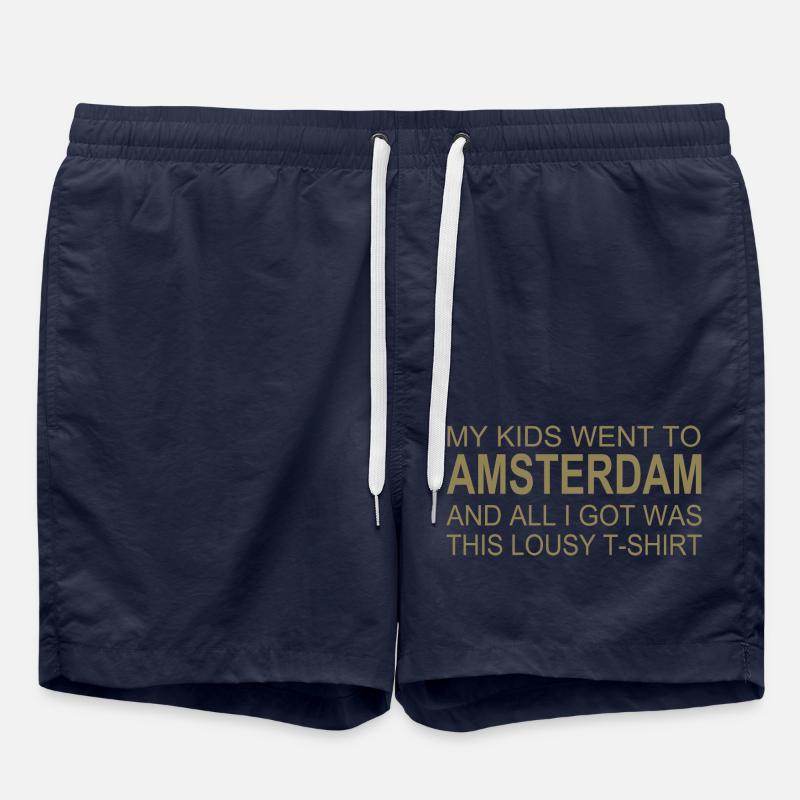 Amsterdam Souvenir Saying – Humorous - Swim Trunks - french navy
