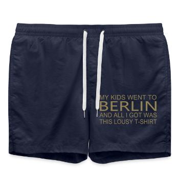 My children were in Berlin and everything I knew - Swim Trunks - french navy - Front - AI Model Male 185 light (185cm)