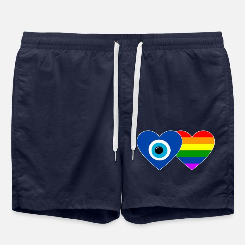 Nazar perle arc-en-ciel drapeau - Short de bain - bleu marine
