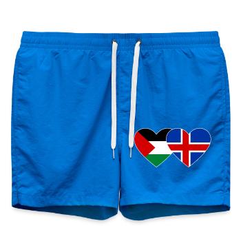Palestine Islande drapeau coeur - Short de bain - cobalt blue - Devant