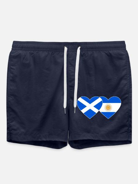 Ecosse Argentine Drapeau Coeur - Short de bain - bleu marine